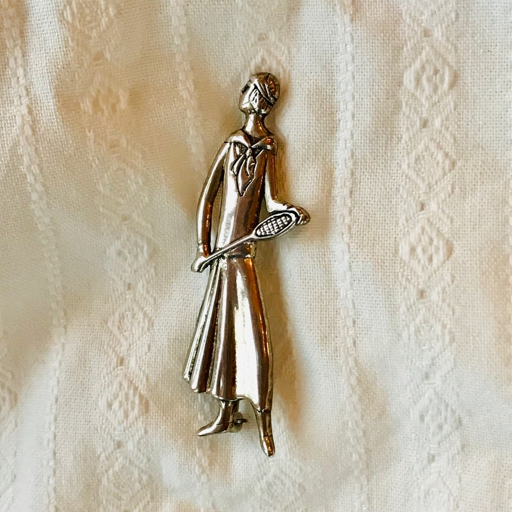 Museum of Fine Arts 20’s Tennis Player Pin
